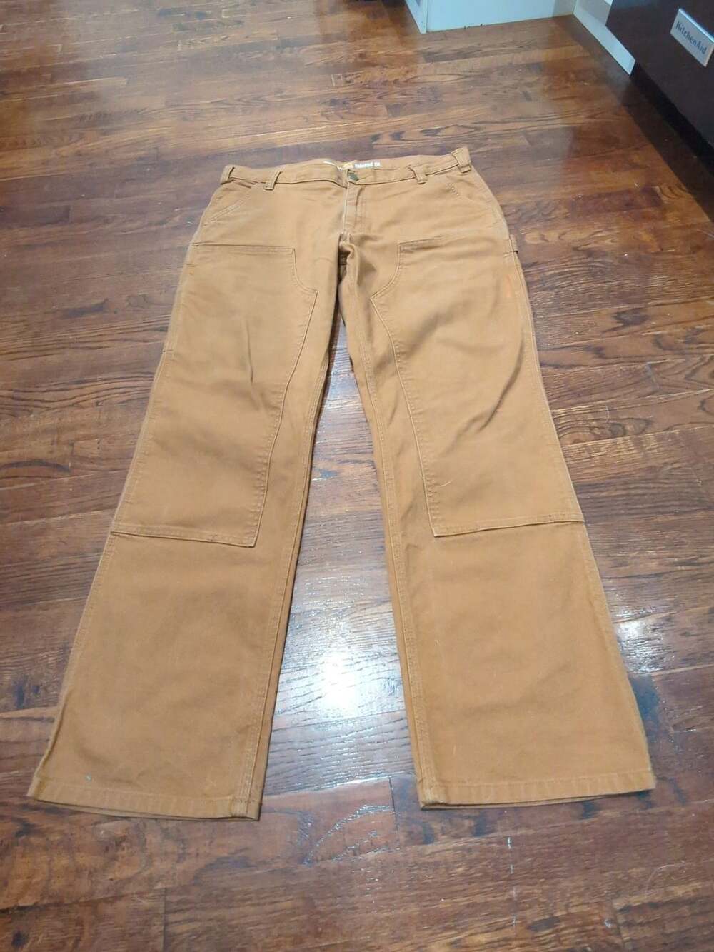 Carhartt Relaxed Fit Brown Duck Double Front Knee Work Pants 36x32